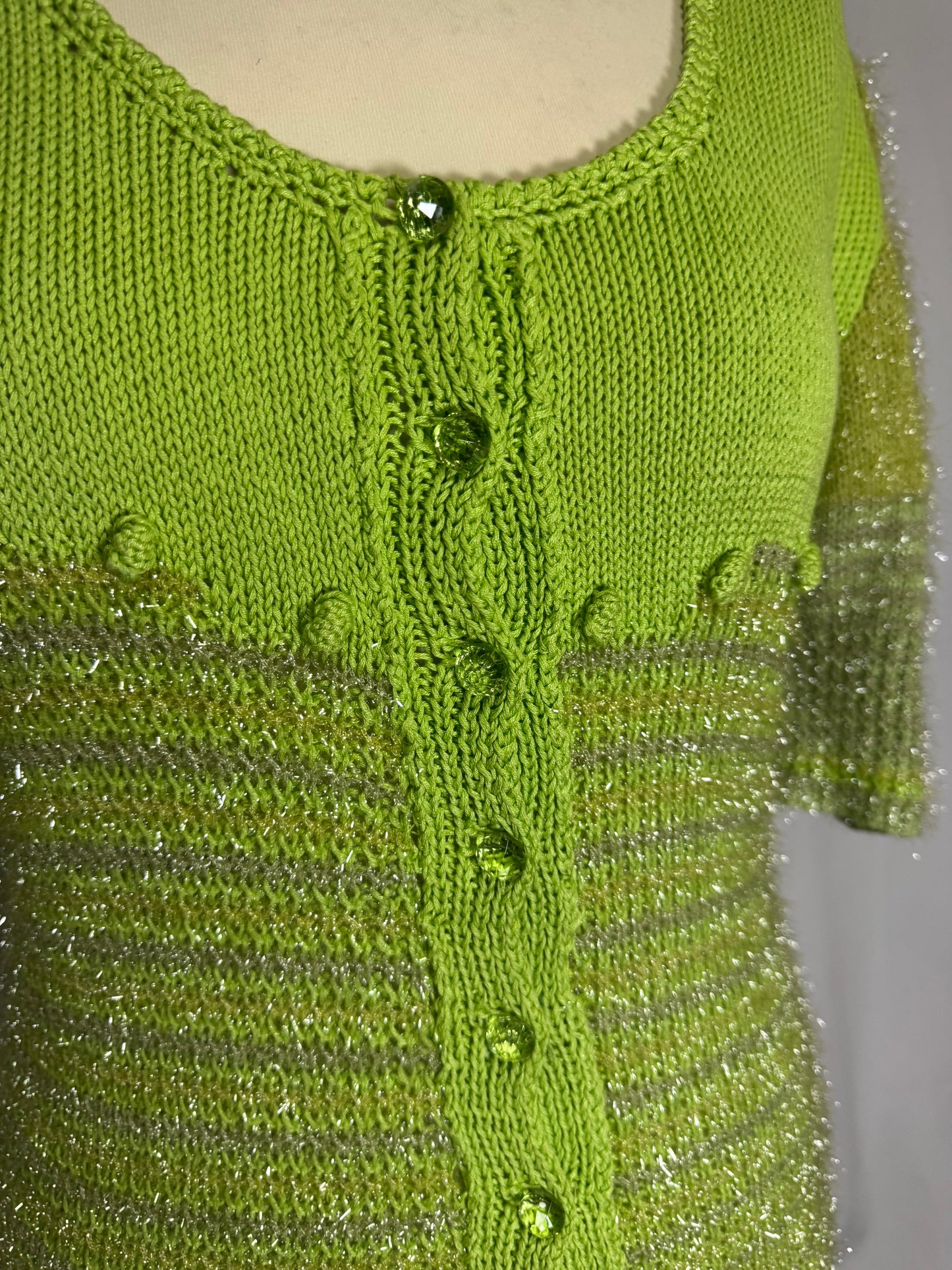 Pull à paillette vert