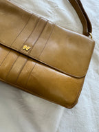 Sac baguette en cuir beige Nina Ricci