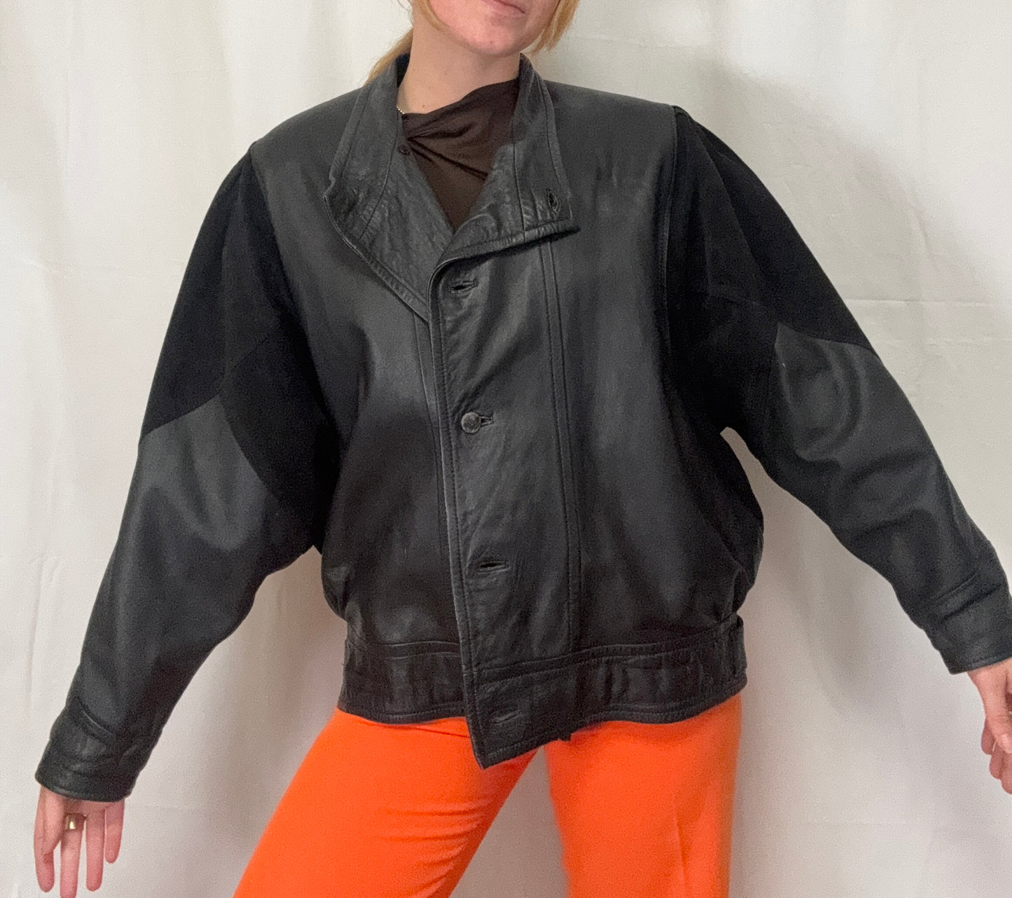 Blouson en cuir 80s