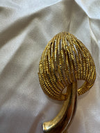 Broche en métal champignon 80s