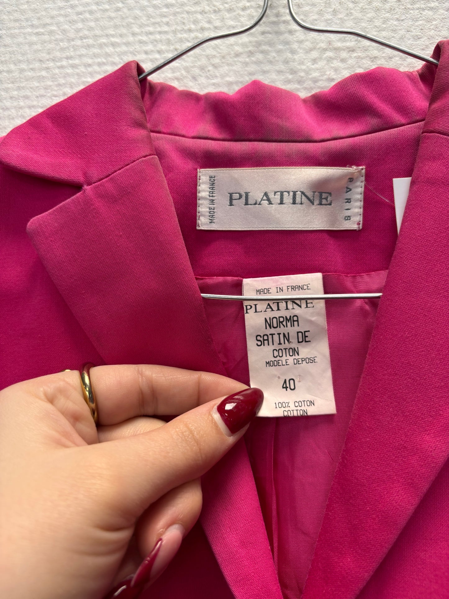 Veste rose 80s