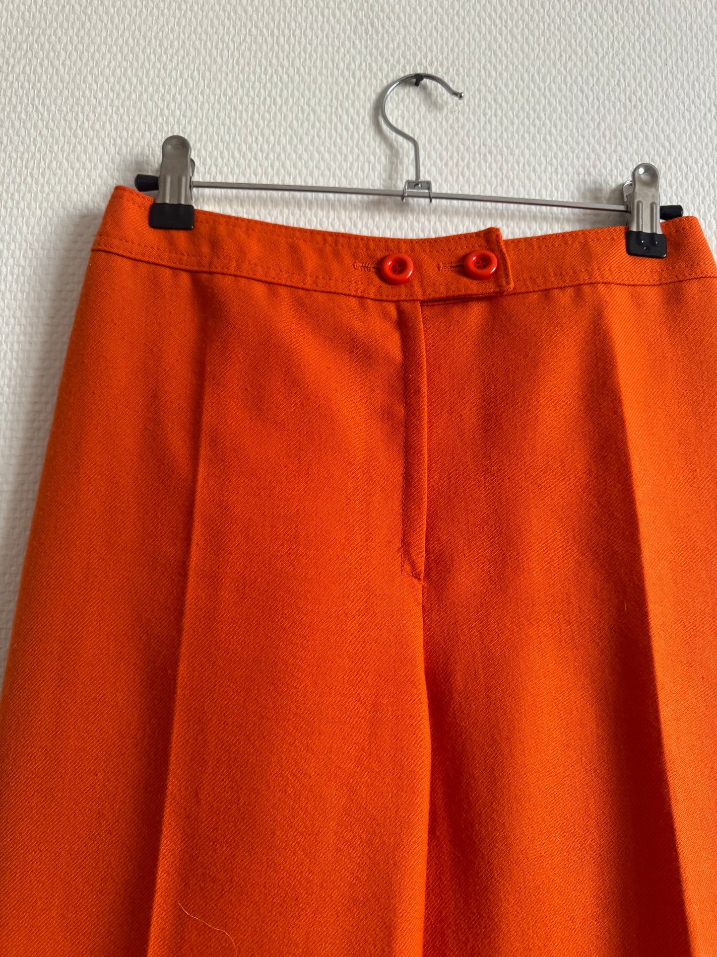 Tailleur pantalon orange 70s