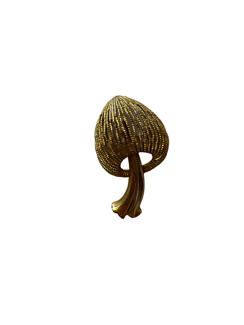 Broche en métal champignon 80s