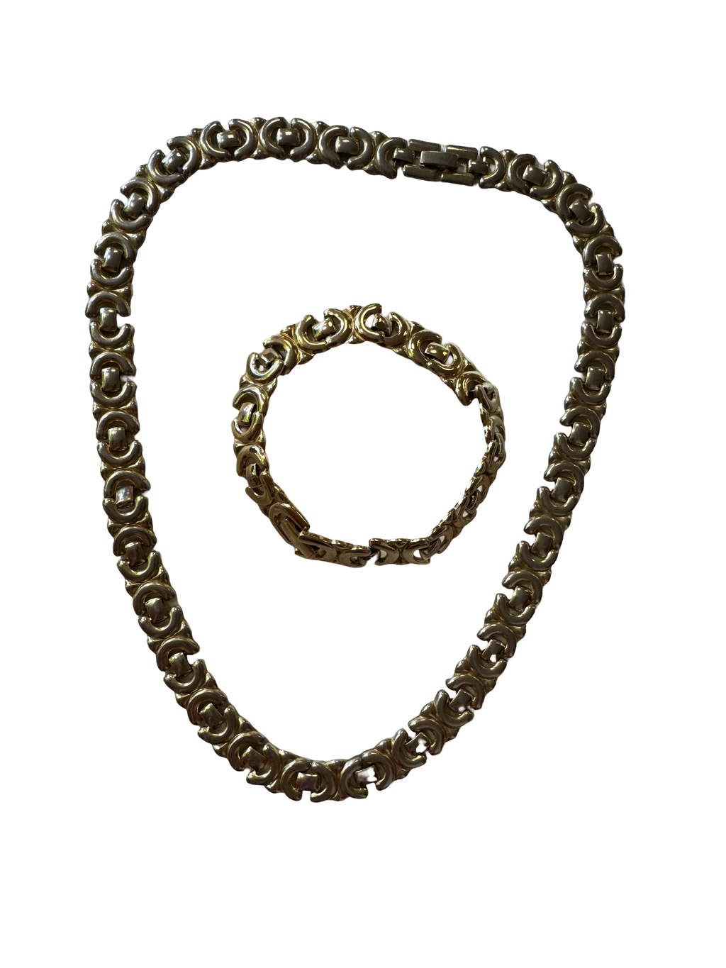 Collier et bracelet doré