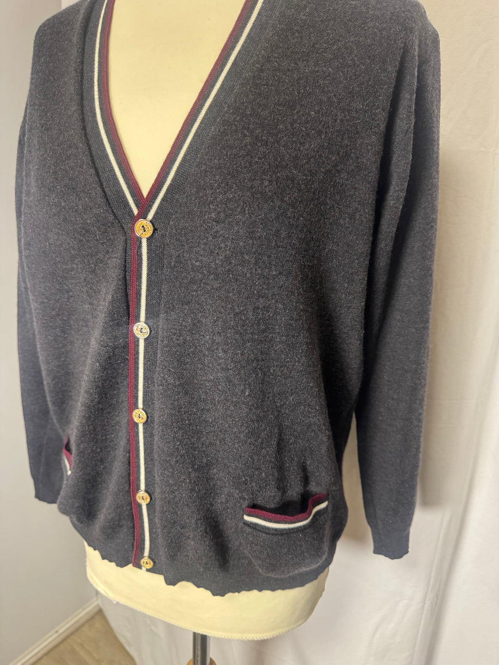 Cardigan gris 70s