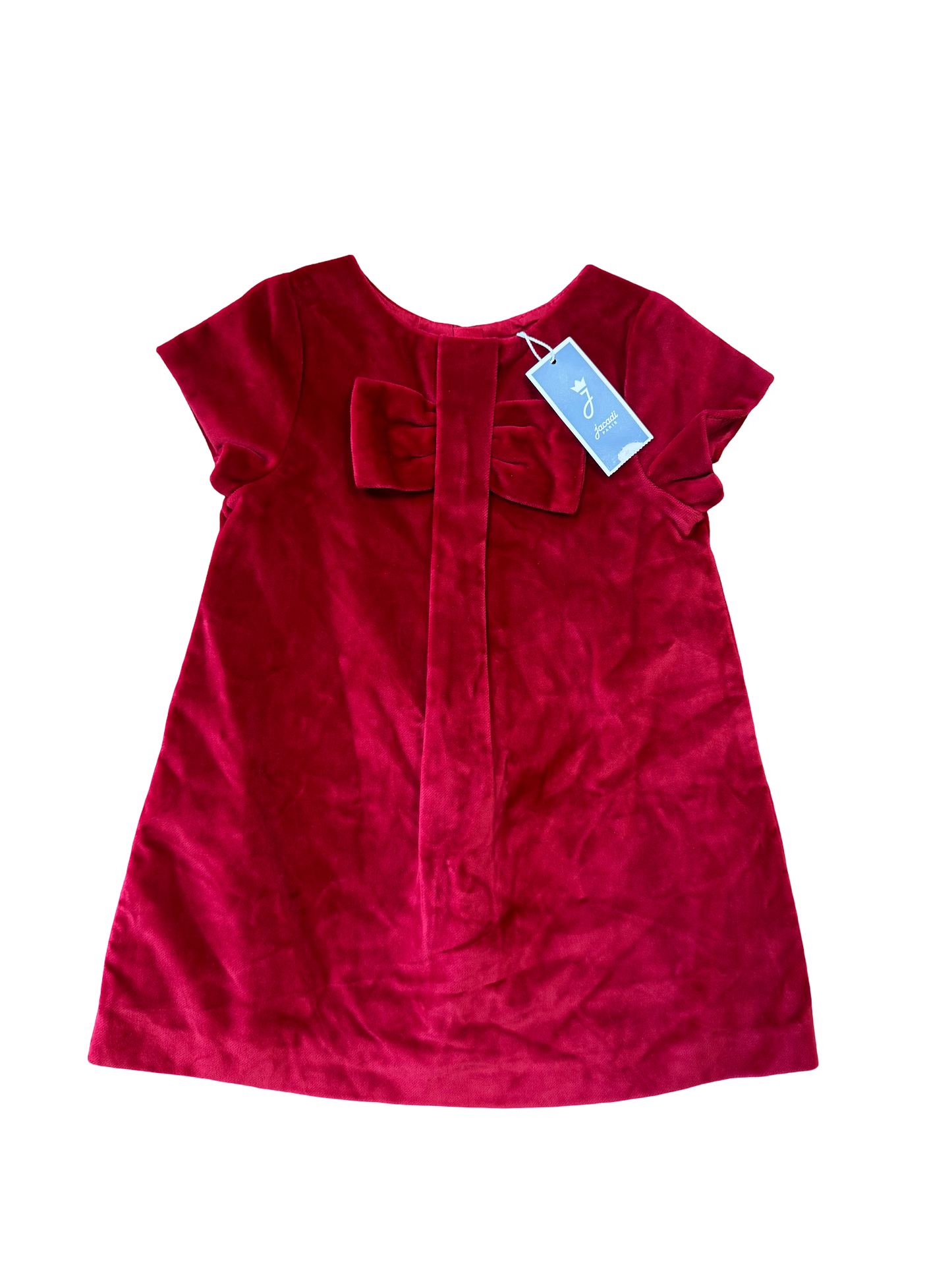 Robe en velours rouge Jacadi