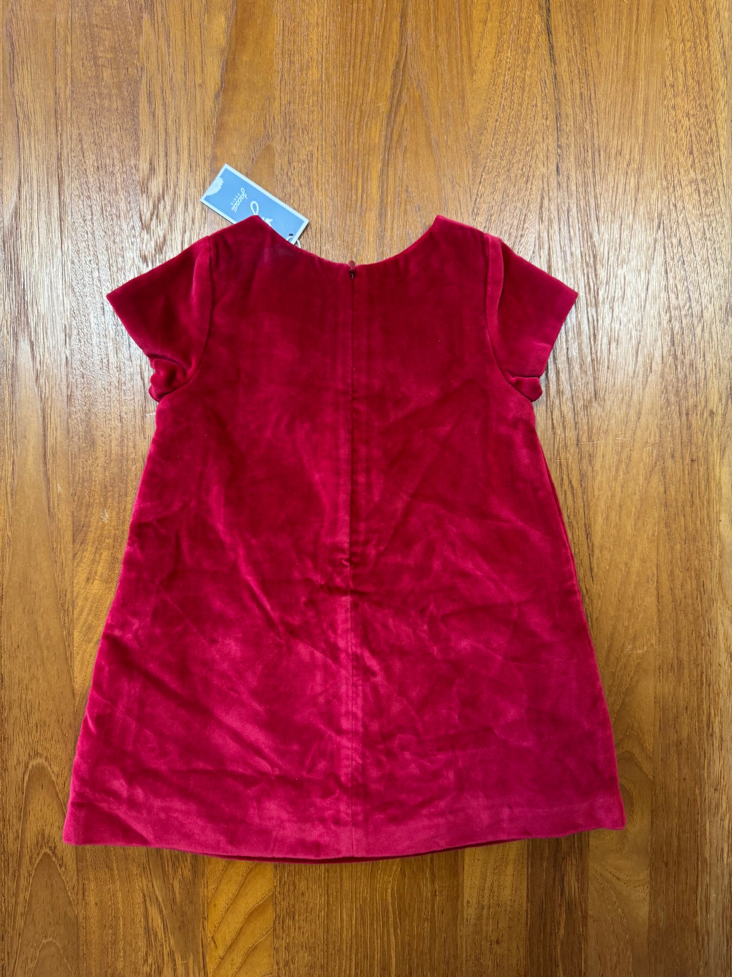 Robe en velours rouge Jacadi