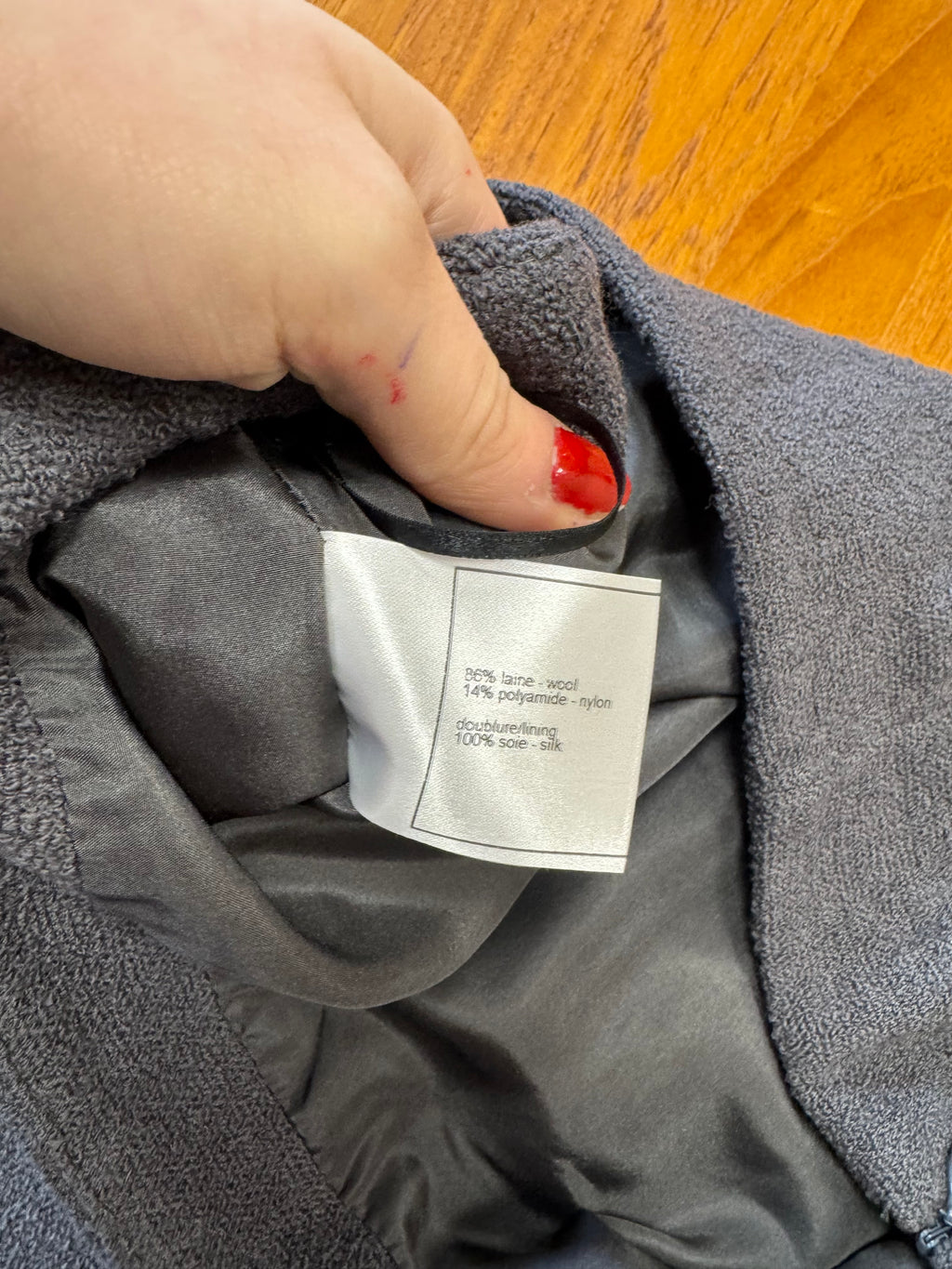 Jupe en laine Chanel