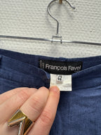 Pantalon en lin bleu
