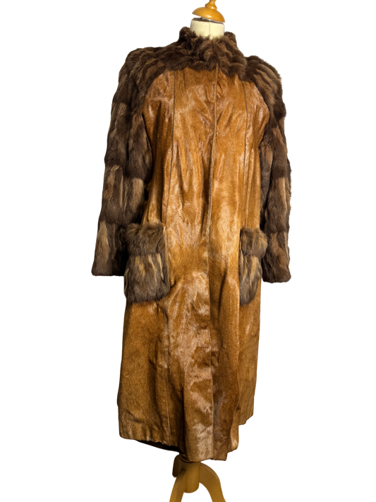 Fourrure longue marron