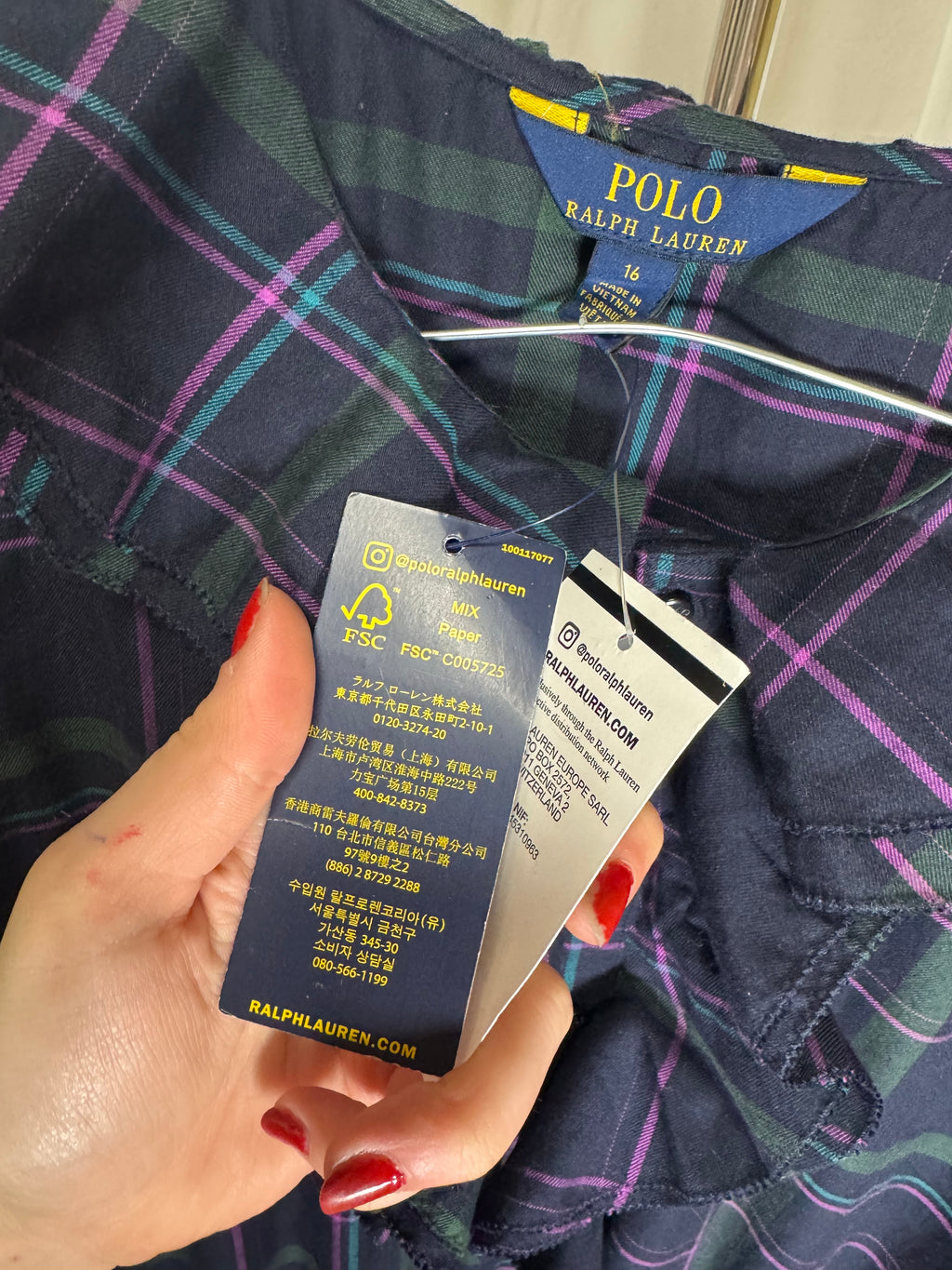 Robe écossaise Ralph Lauren