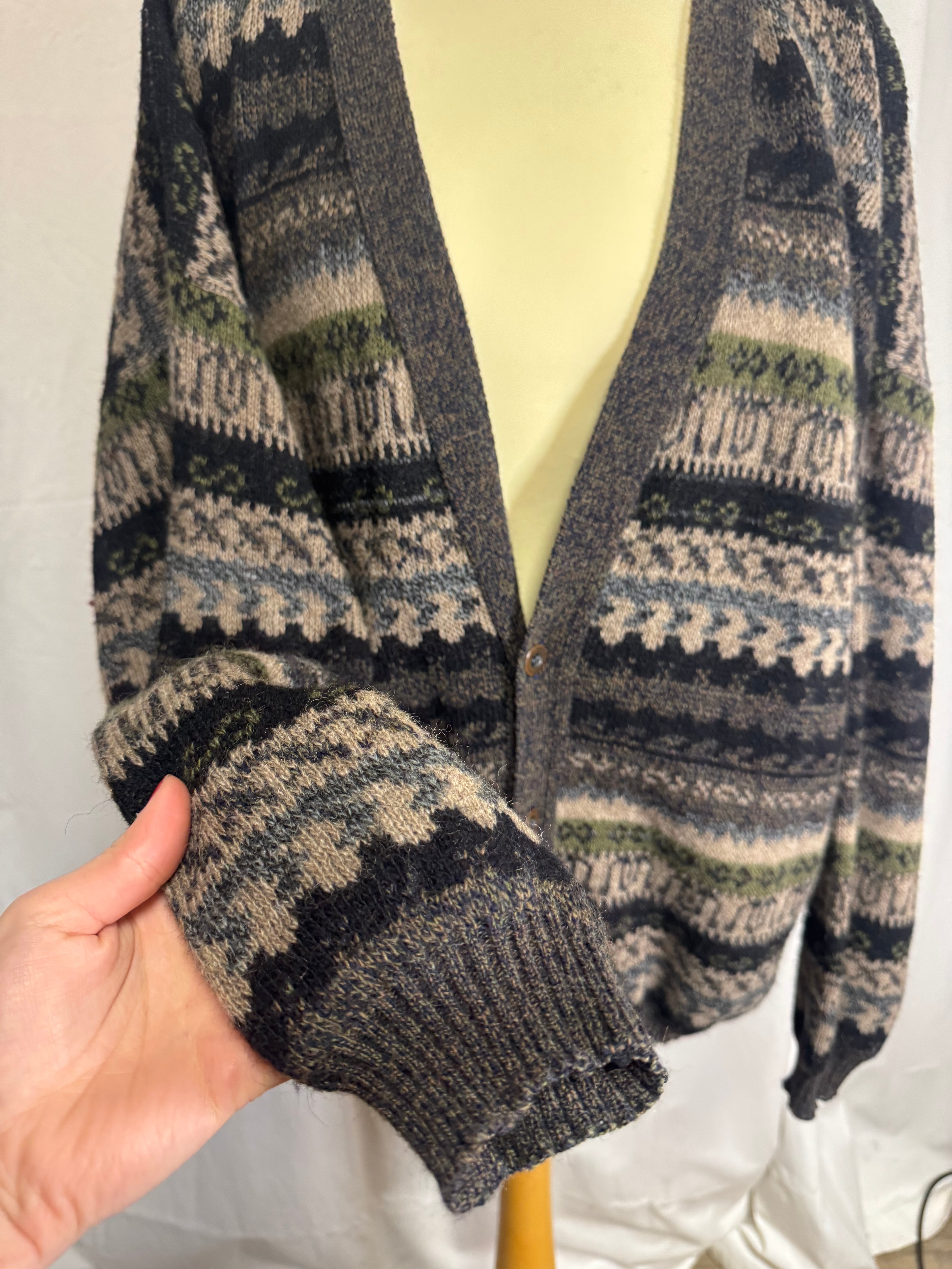 Cardigan jacquard 90s