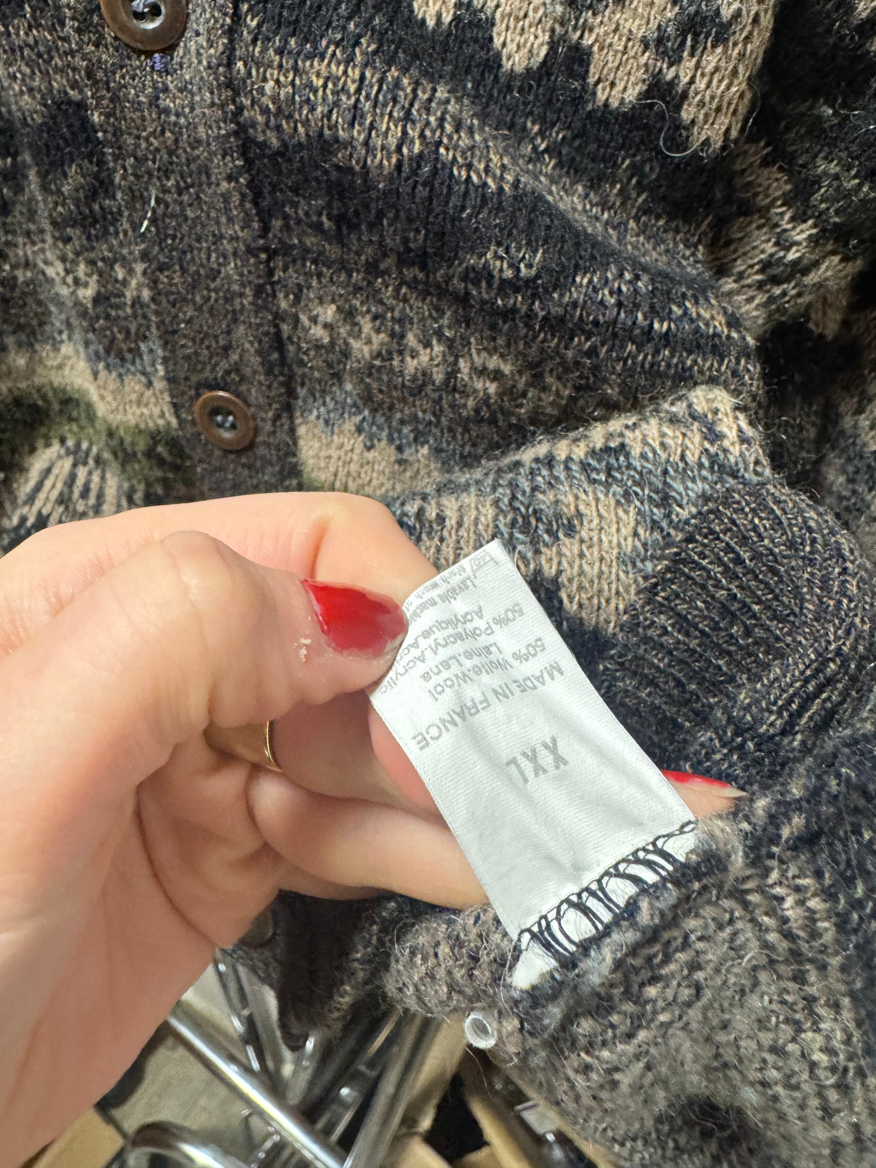 Cardigan jacquard 90s