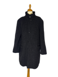 Manteau long gris en laine