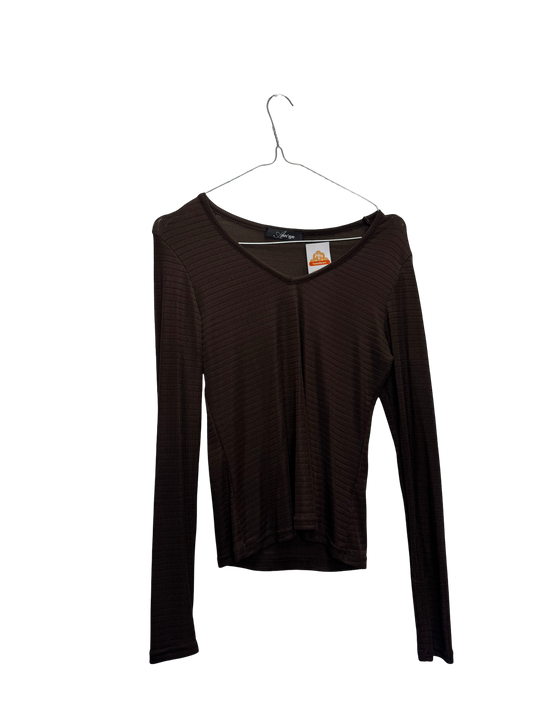 Top marron Y2K