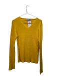 Pull côtelé jaune