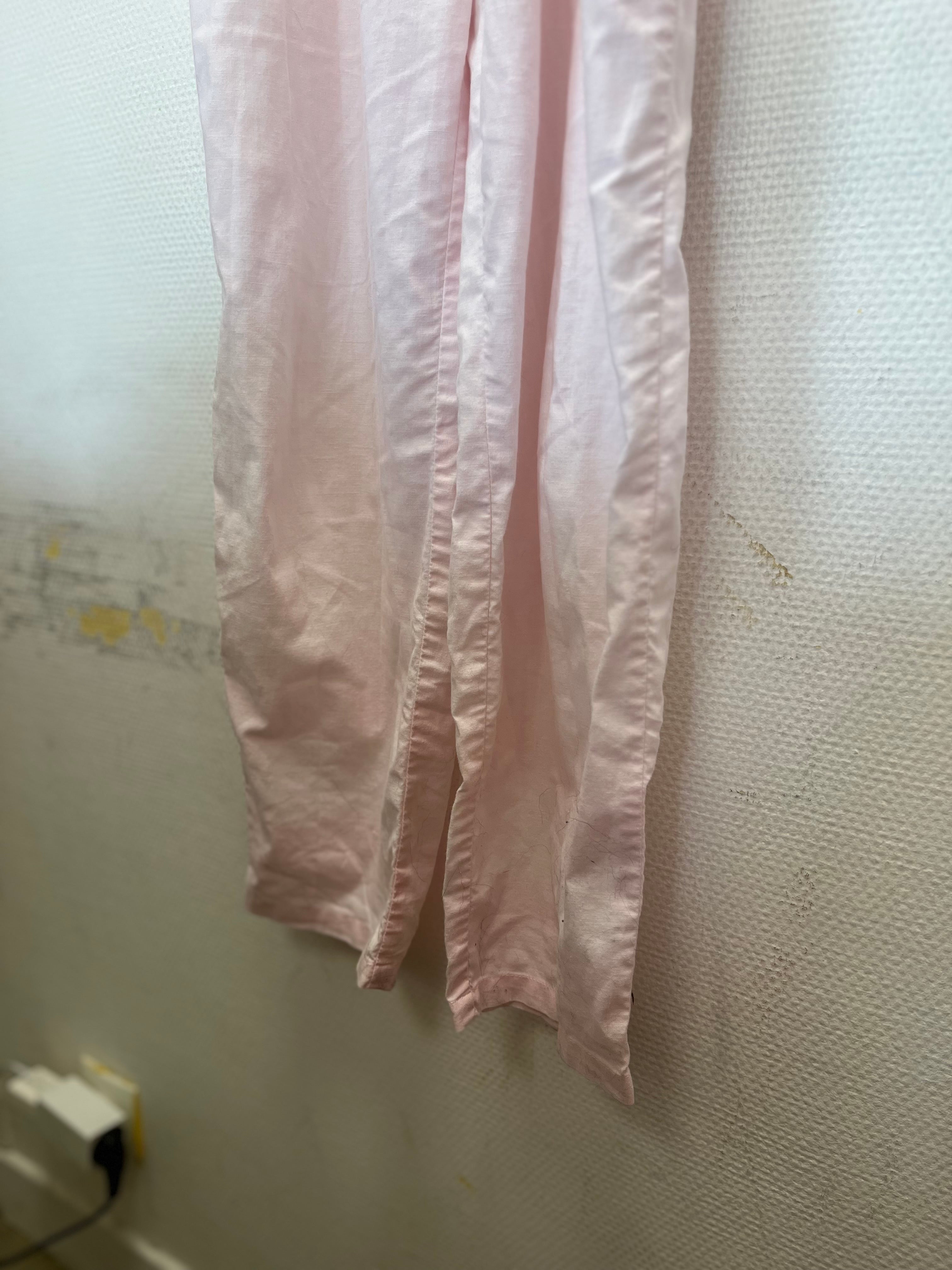 Salopette rose pâle