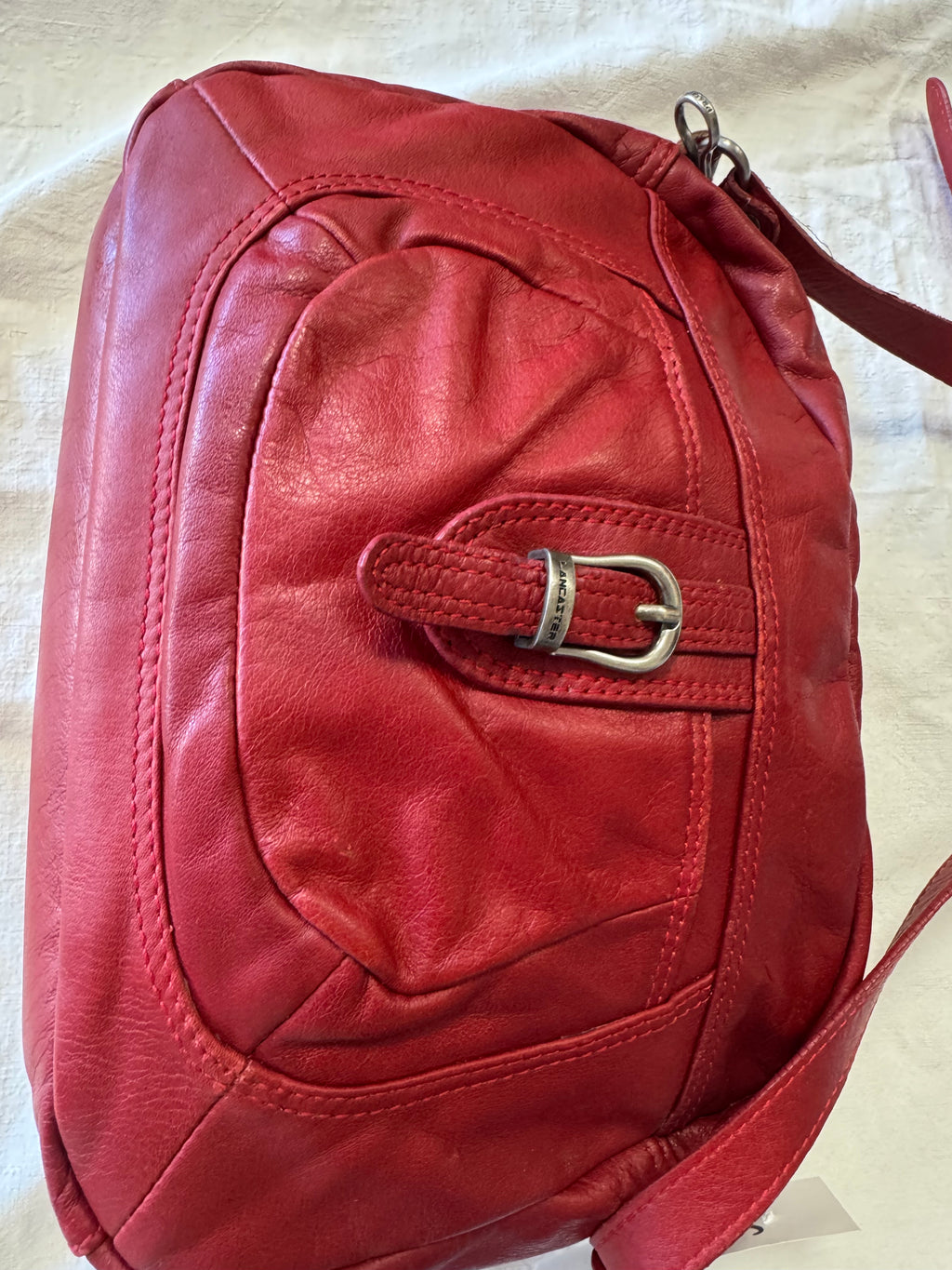 Sac en cuir rouge Lancaster