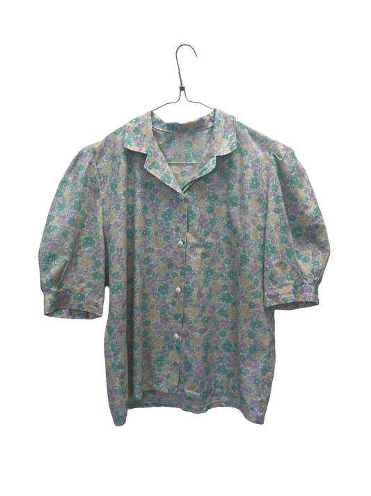 Chemise à fleurs 70s