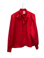 Chemise rouge à motifs