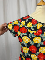 Chemise à fleurs 80s