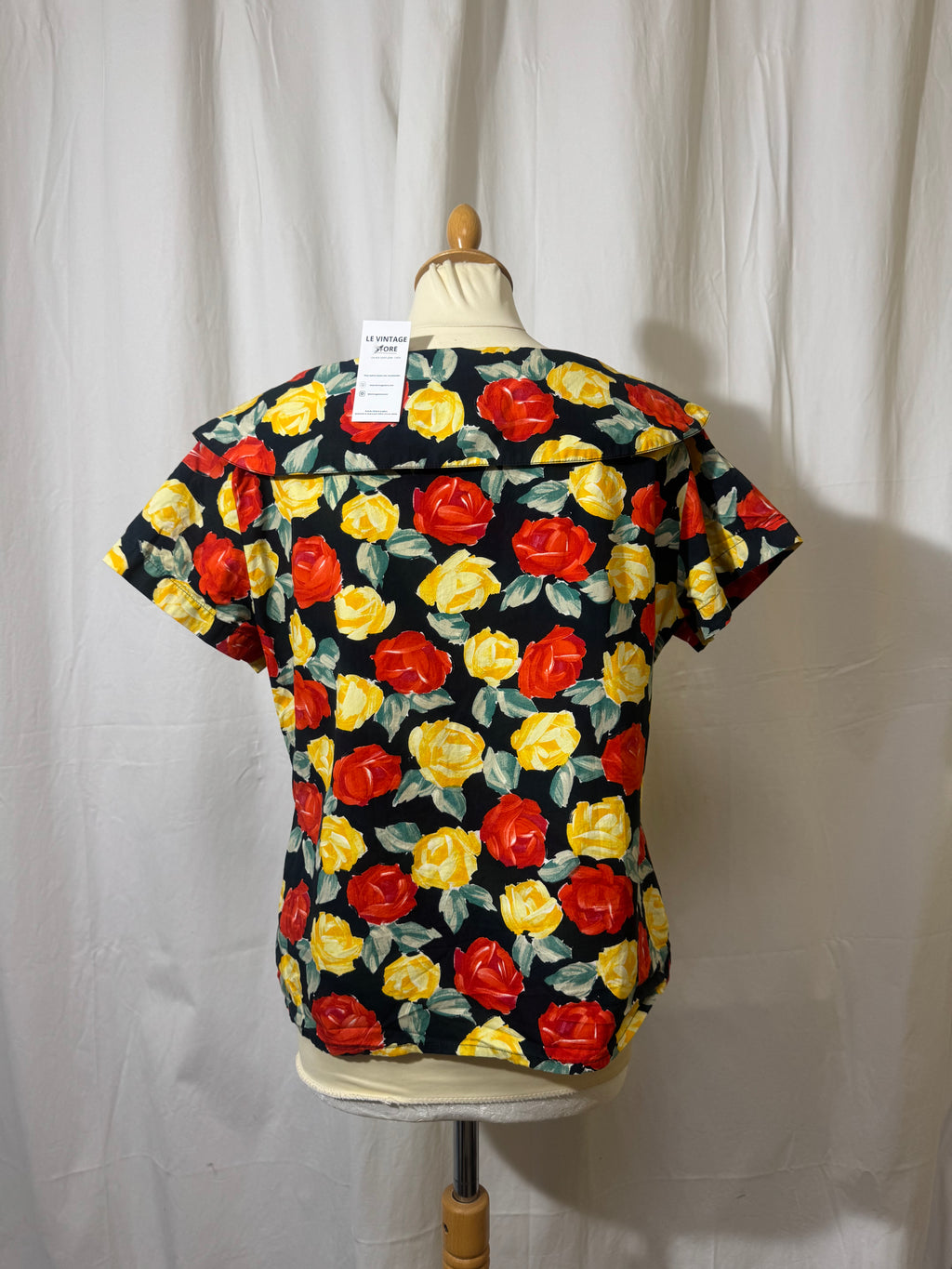 Chemise à fleurs 80s
