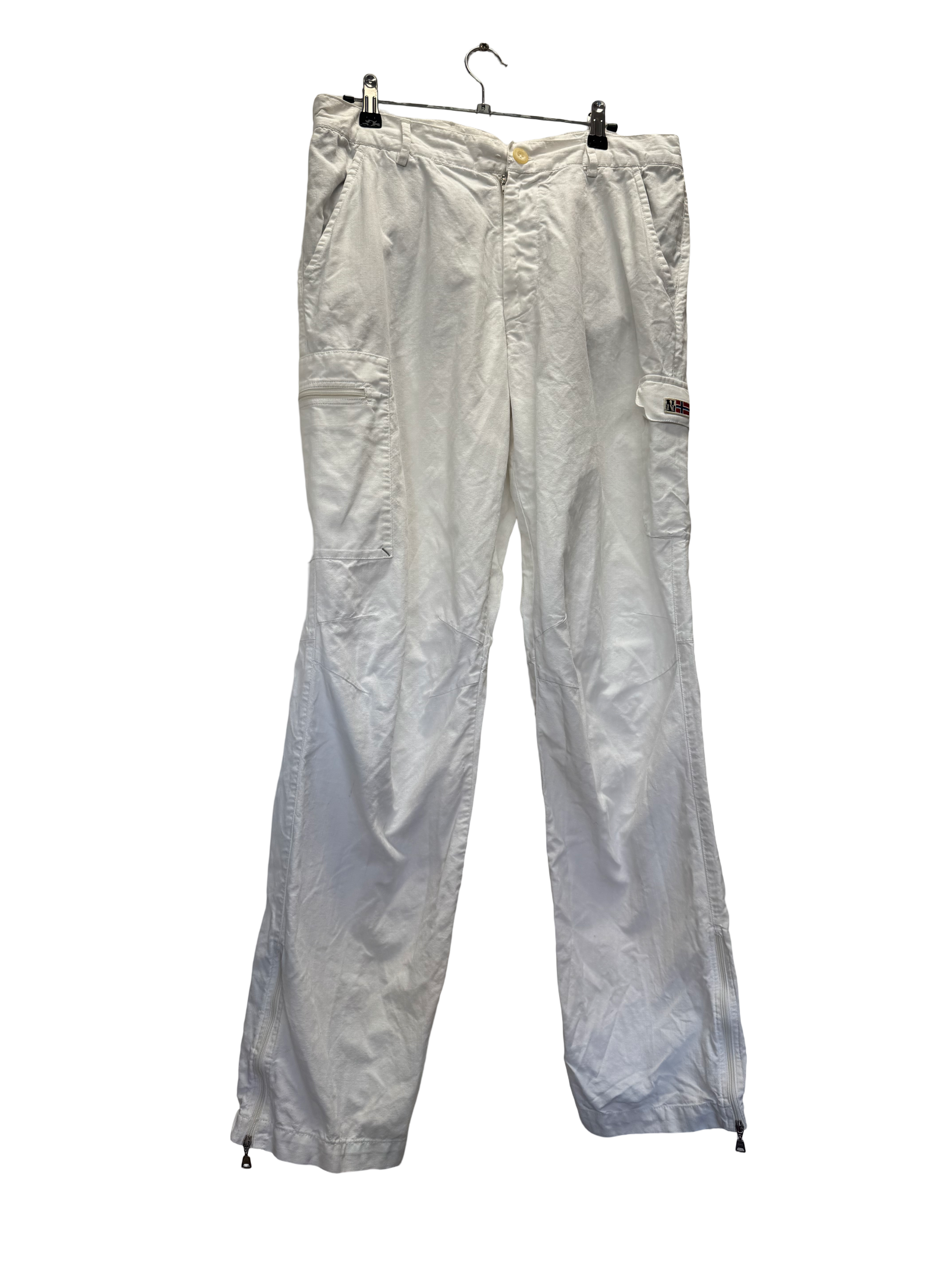 Pantalon en lin blanc Napapijri