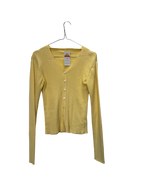 Gilet côtelé jaune