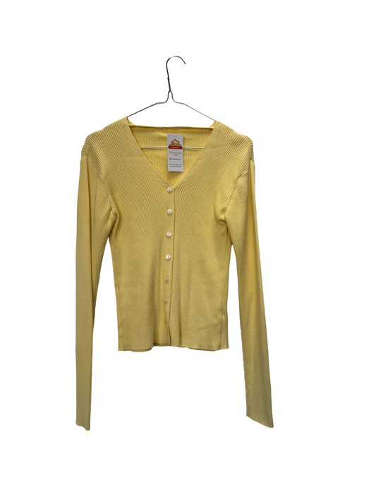 Gilet côtelé jaune