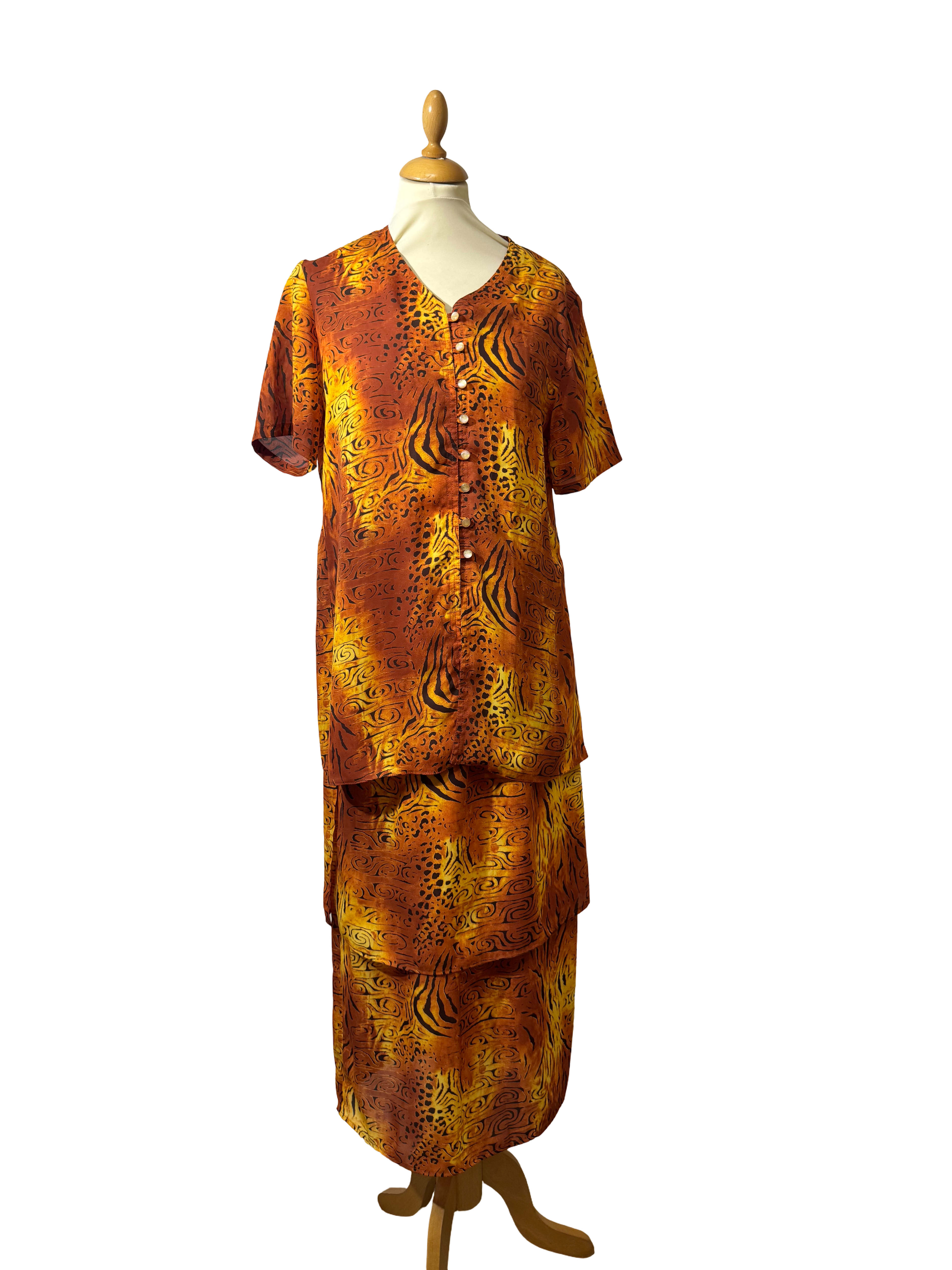 Ensemble jupe à motifs