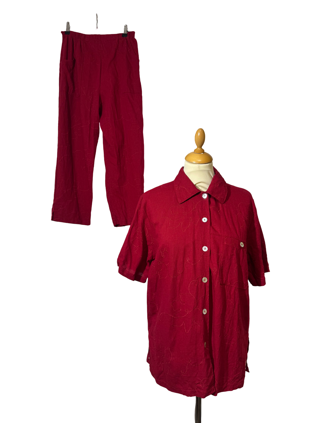 Ensemble pantalon rouge