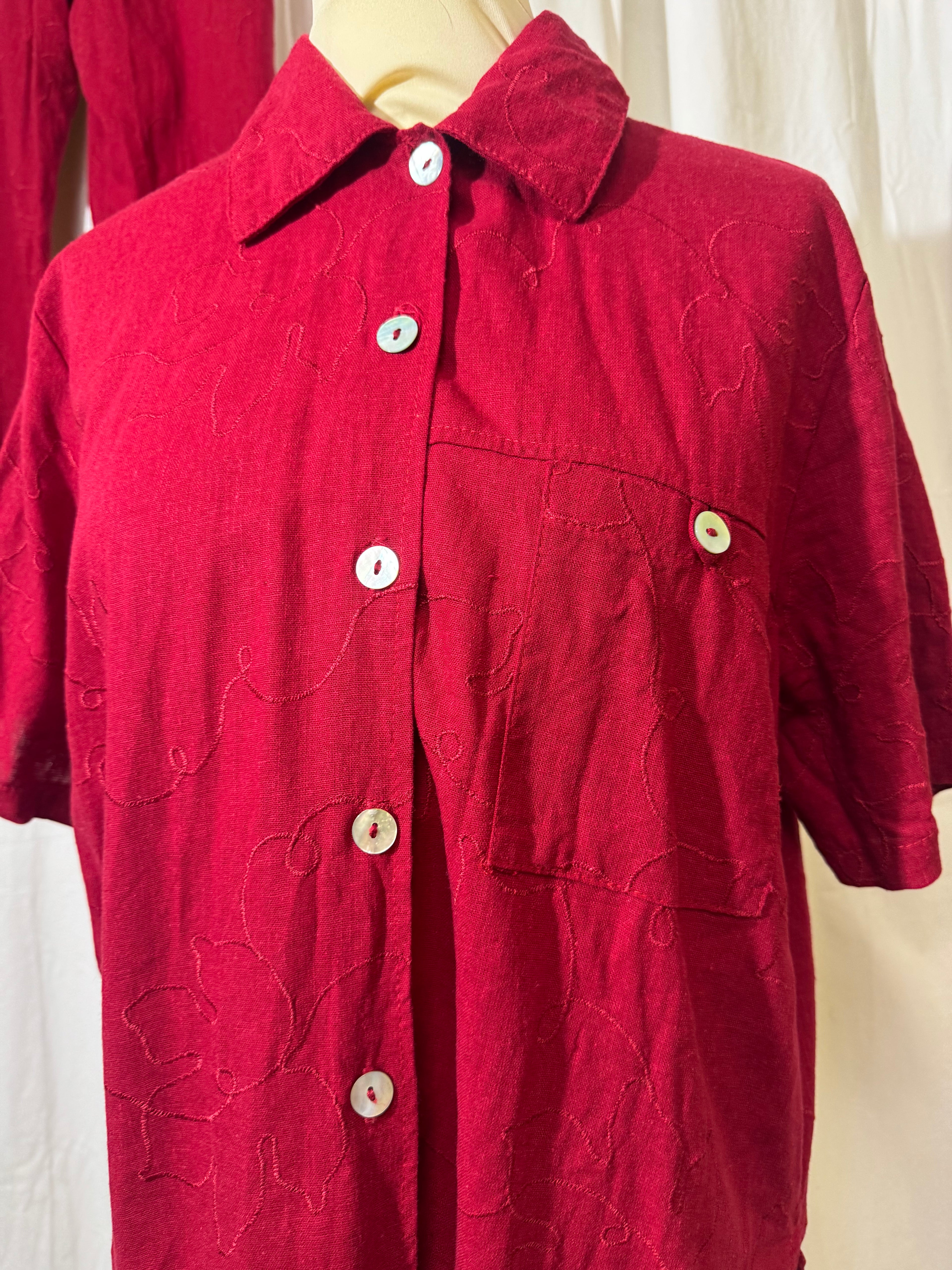 Ensemble pantalon rouge