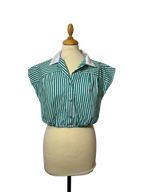 Chemise courte à rayures