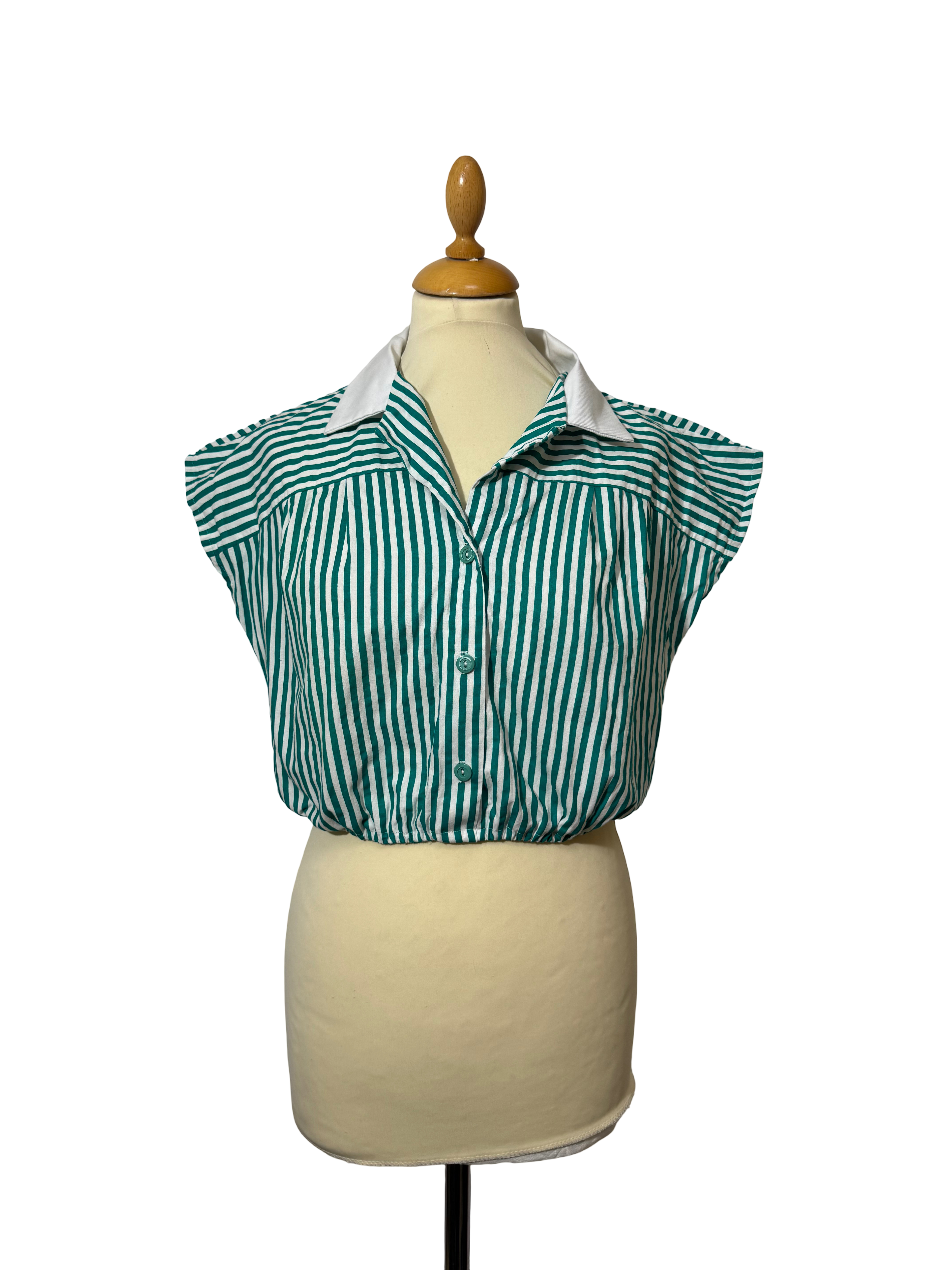 Chemise courte à rayures