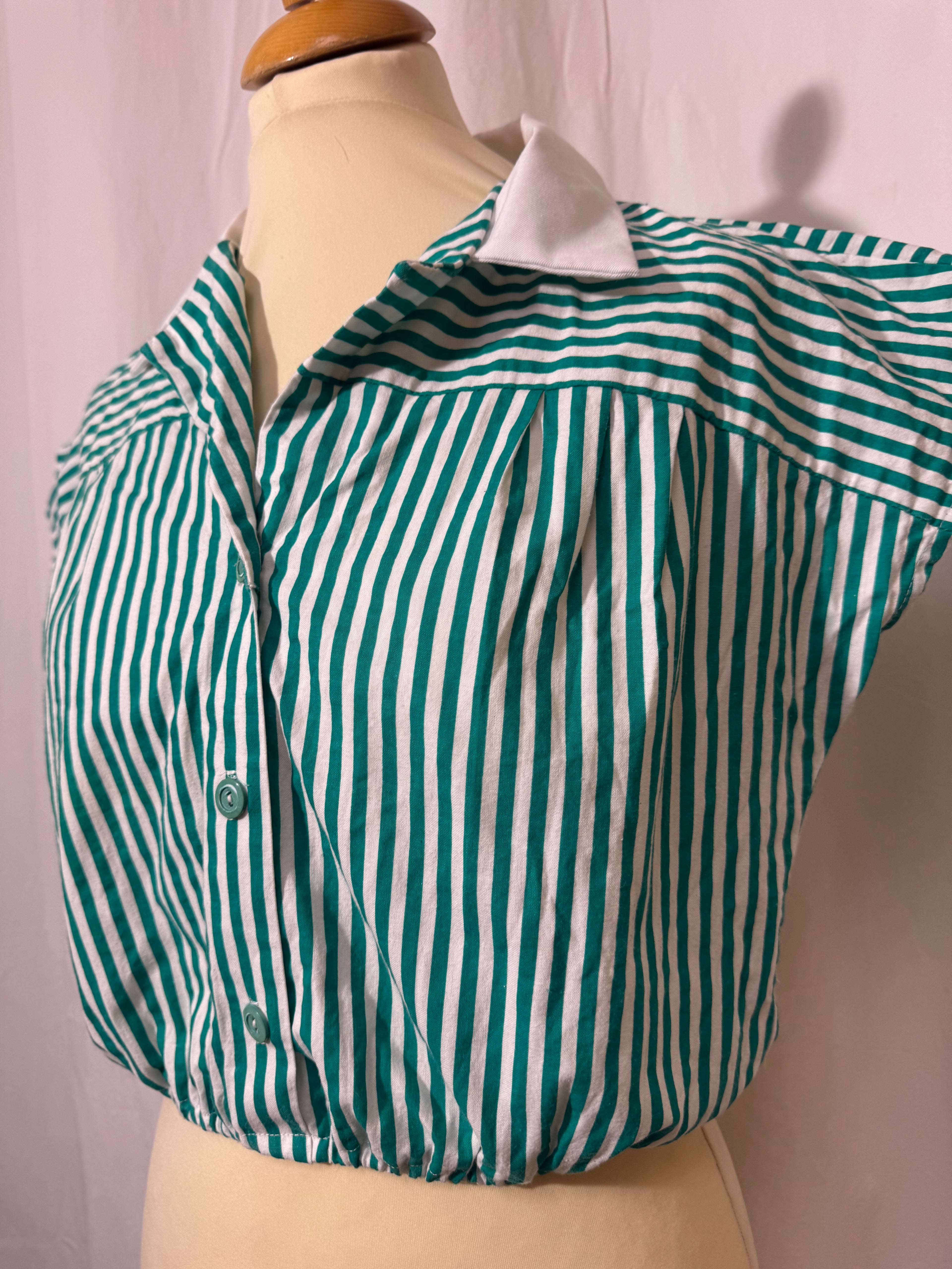Chemise courte à rayures
