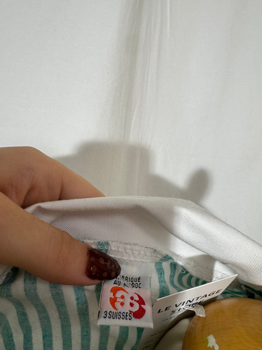 Chemise courte à rayures