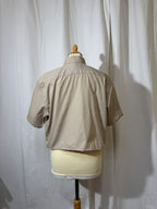 Chemise courte beige