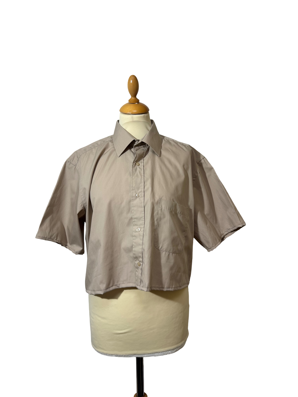 Chemise courte beige