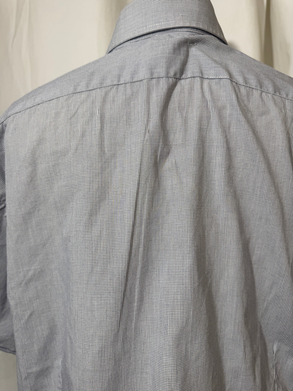 Chemise courte bleu