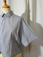Chemise courte bleu