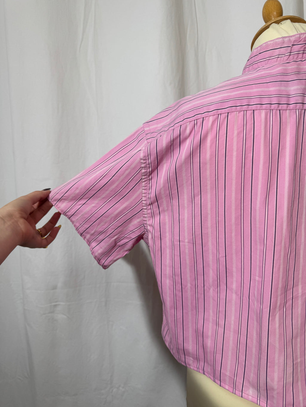 Chemise à rayures rose