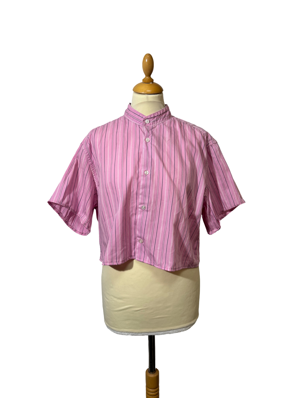 Chemise à rayures rose