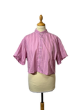 Chemise à rayures rose