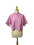 Chemise à rayures rose