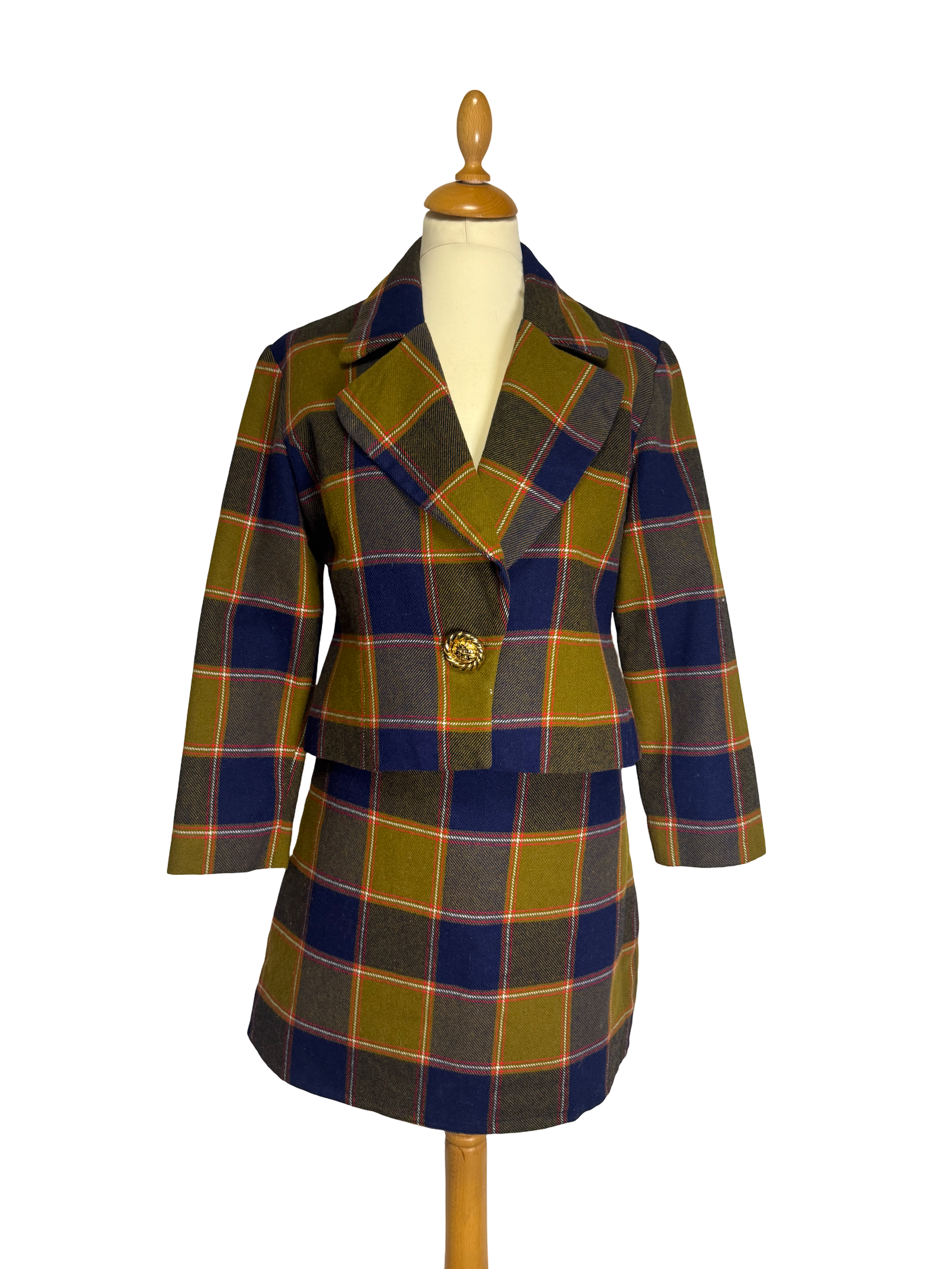 Tailleur jupe écossais