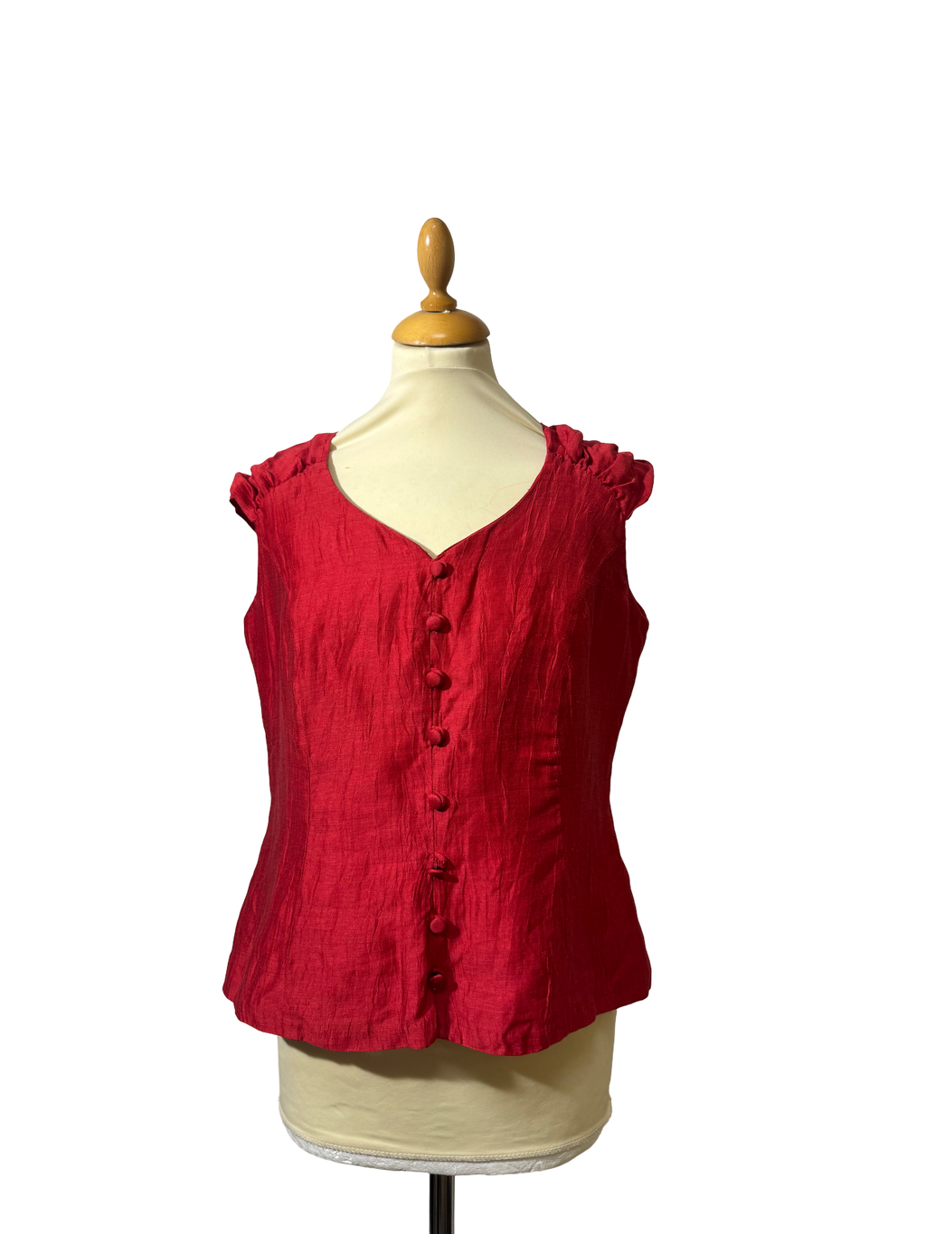 Blouse en lin rouge