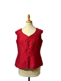 Blouse en lin rouge