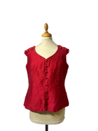 Blouse en lin rouge