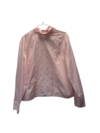 Blouse brodée rose