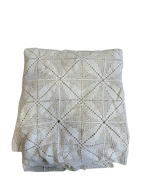 Plaid en crochet beige